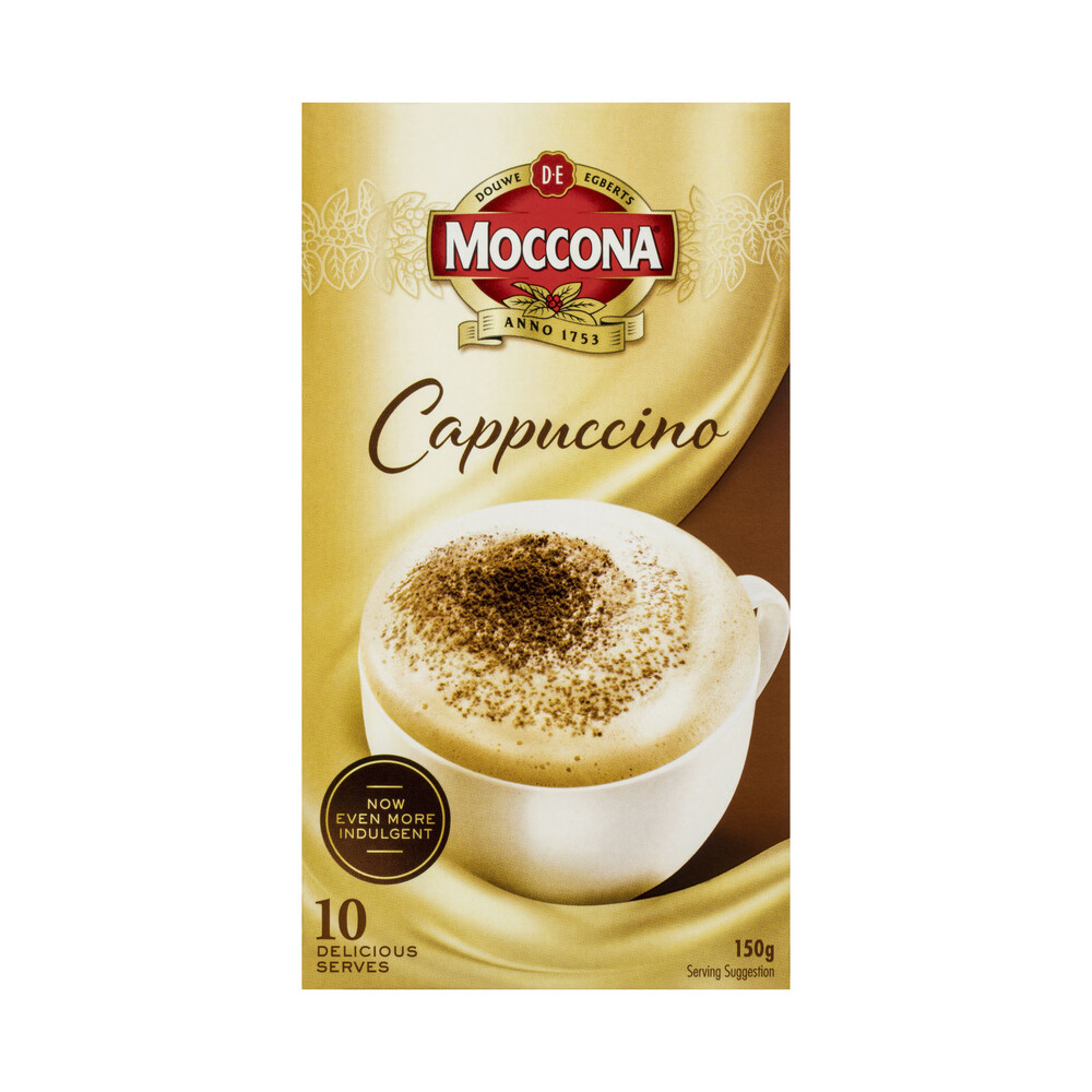 Moccona Cafe Classics Cappuccino Coffee Sachets 10 pack 150g