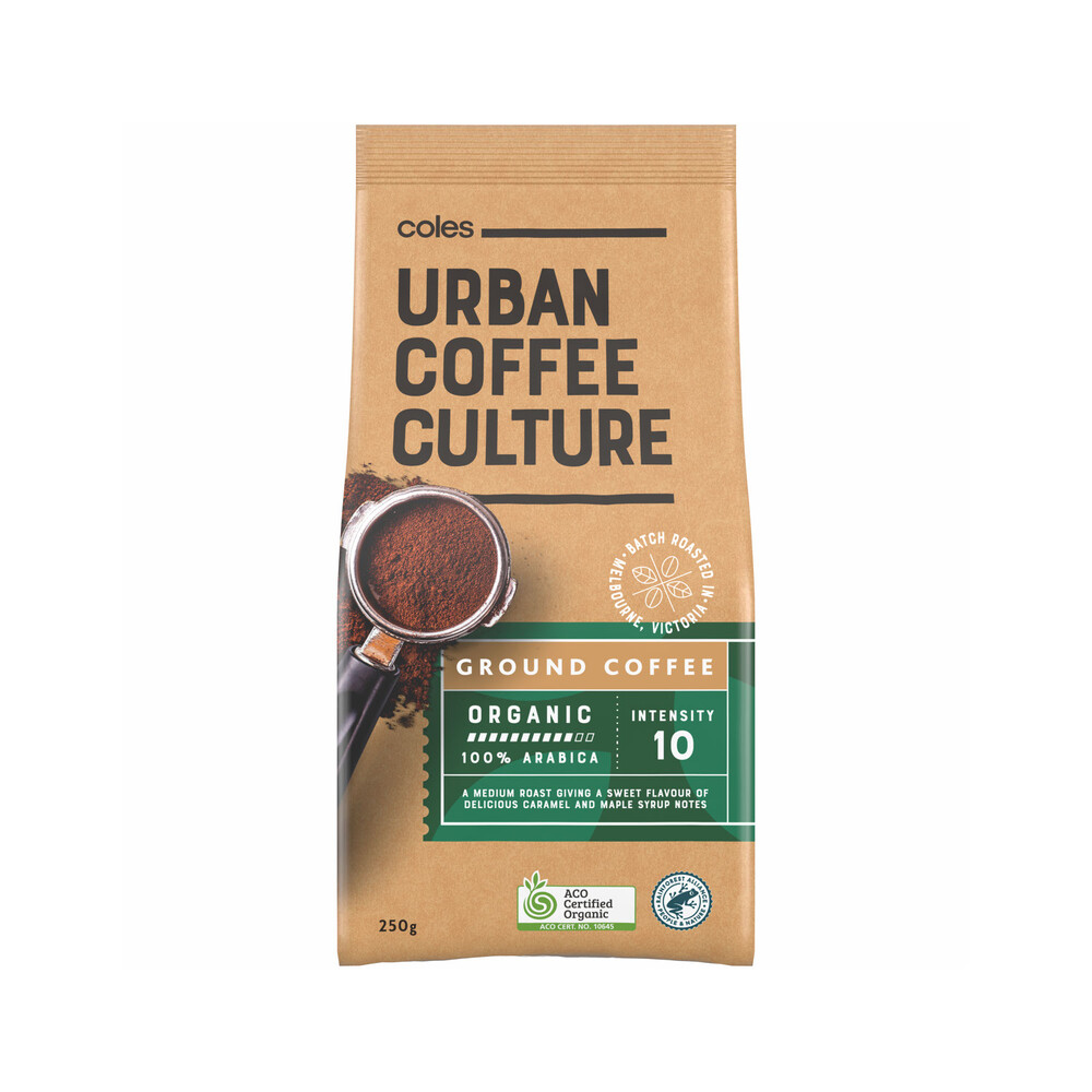 Coles Urban Coffee Culture Organic Ground Coffee 250g eBay