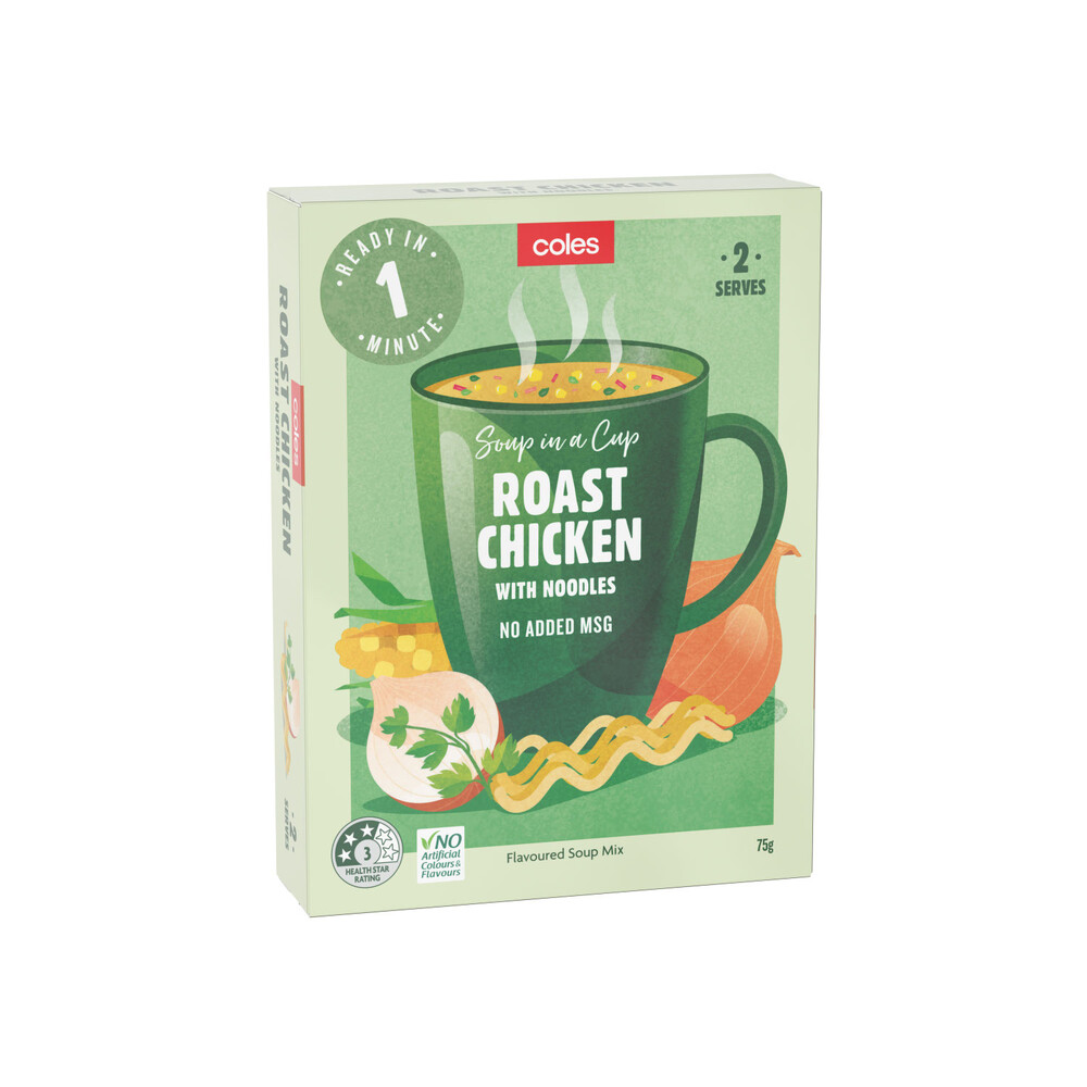 Coles Roast Chicken With Noodles 75g 19310645203178 eBay
