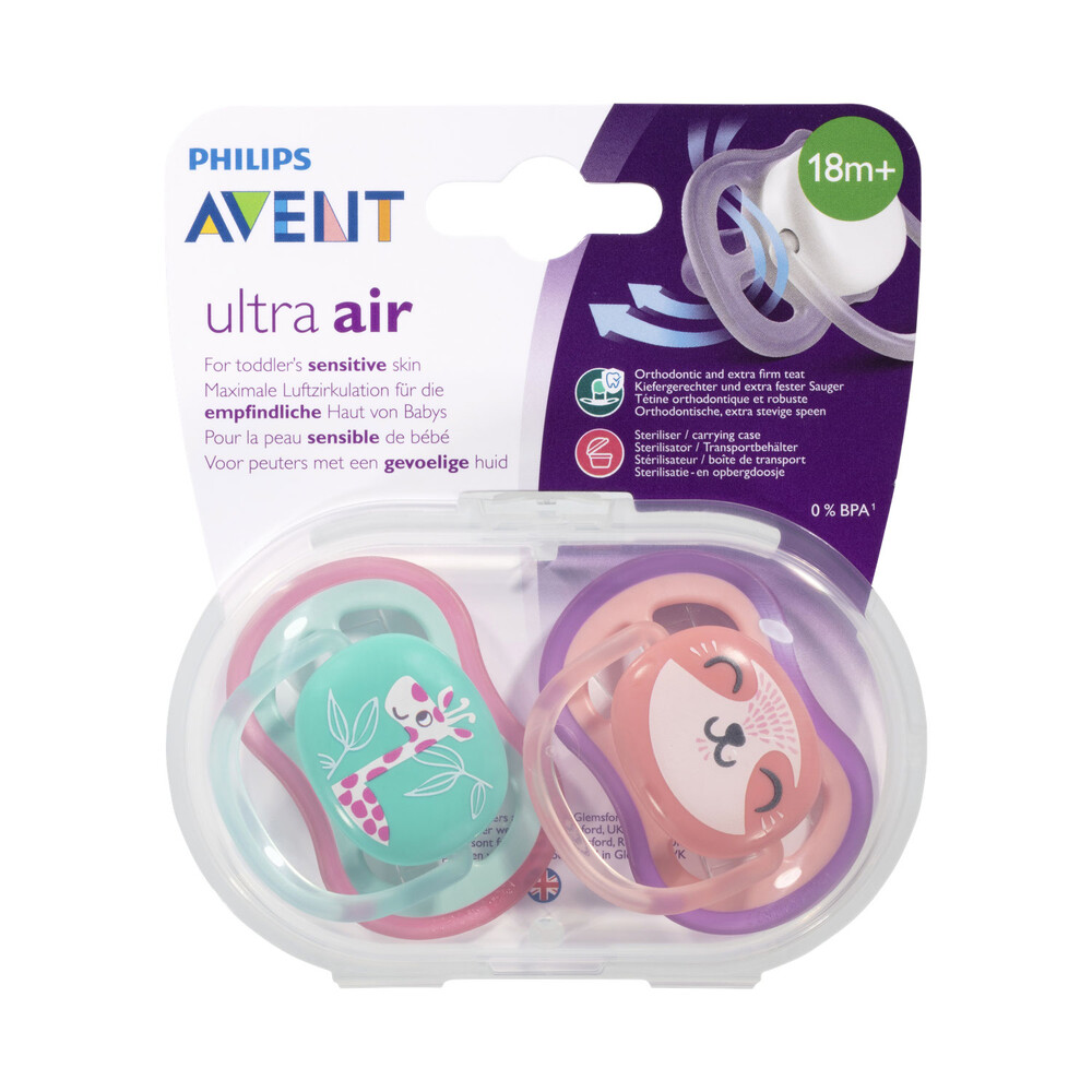 Avent Bpa Free Freeflow Soother 18 Months 2 Pack Ebay