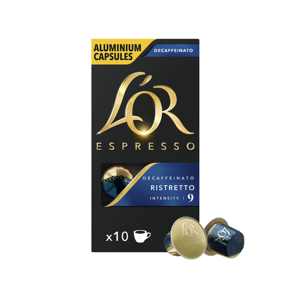 L'OR Espresso Decaffeinato Ristretto Intensity 9 Coffee Capsules 10