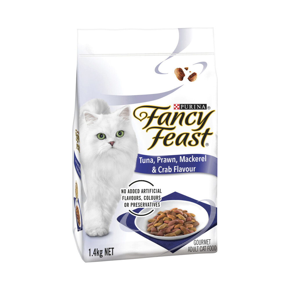 Purina Fancy Feast Multiflavour Dry Cat Food 1.4 kg eBay