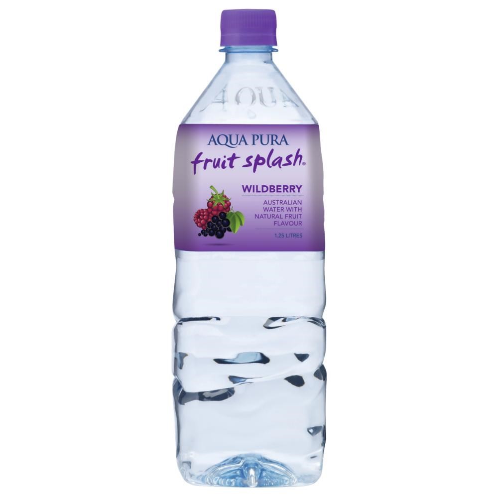 Aqua Pura Fruit Splash Wildberry Flavoured Water 1.25L 19311755300528