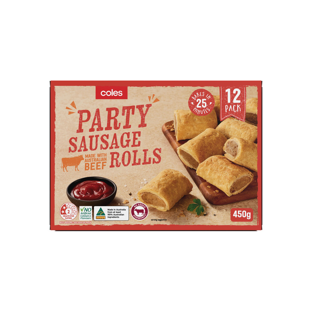 Coles Frozen Party Sausage Rolls 12 Pack 500g Ebay