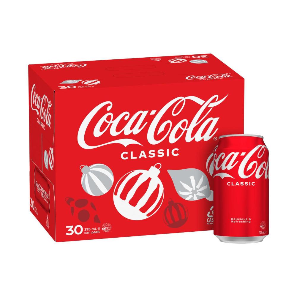 NEW 30-Multi Pack Coca-Cola Classic Coke Canned Soft Drink Refreshment