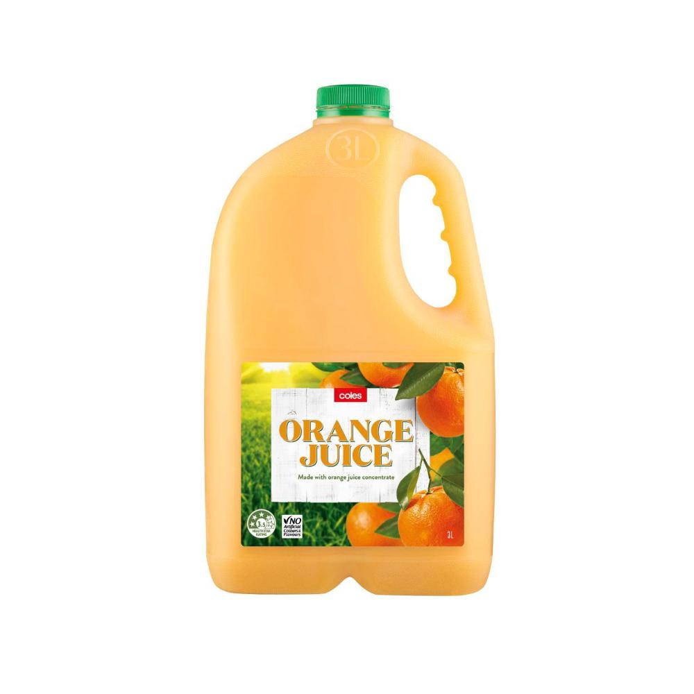 Coles Orange Juice Chilled 3L eBay